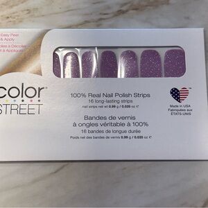 Color Street Nail Polish Strips Glamsterdam Glitter Purple New in Package